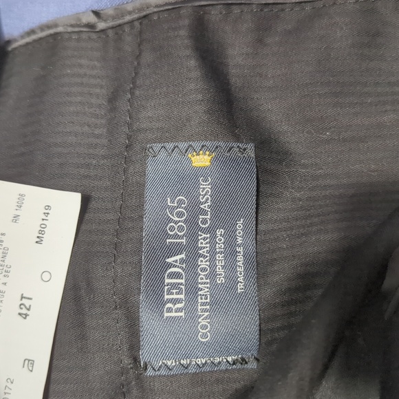 Coppley Reda 1865 Super 130's Wool Dress Pants Mens Size 42T - Picture 6 of 6